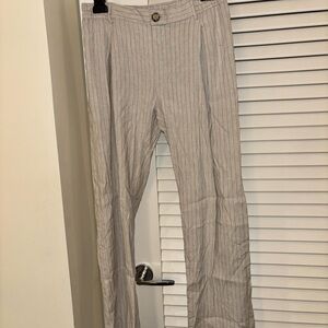 Red Haute Cream Striped Pants